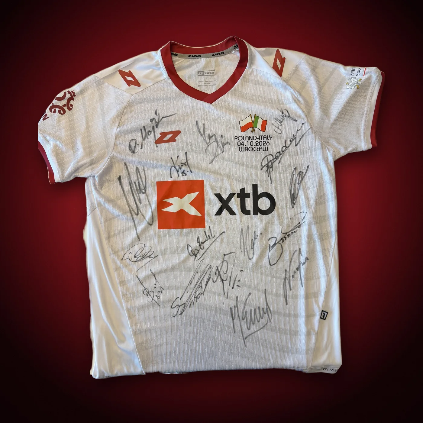Koszulka reprezentacji Polski z autografami